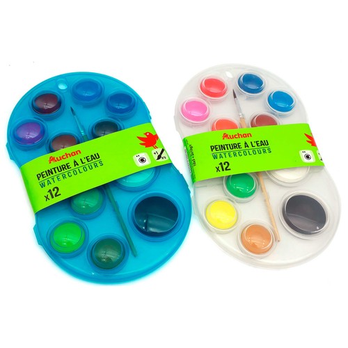 Cajas 12 Acuarelas Colores Surtidos ALCAMPO