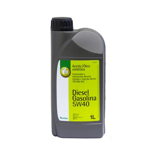 Aceite sintético para vehículos con motor diésel PRODUCTO ECONÓMICO ALCAMPO 1 litro.