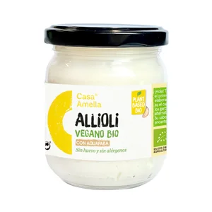 CASA AMELLA Allioli vegano bio con aquafaba, sin huevo ni alergénos 180 g.