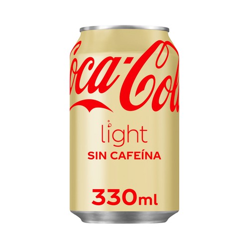 COCA COLA Light sin cafeína Refresco de cola lata 33 cl.