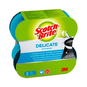 SCOTCH-BRITE Delicate color Estropajo de fibra con esponja especial 2 uds.