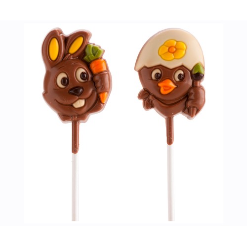 DEKORA Piruletas de animales de chocolate de Pascua 20 g.