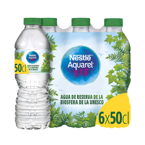 AQUAREL Agua mineral Sport botella de 50 cl. pack de 6 uds.