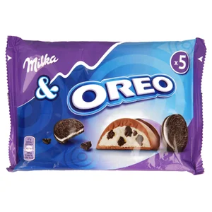 MILKA Barritas de chocolate y oreo 5 uds.185 g.