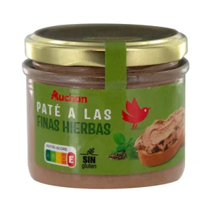PRODUCTO ALCAMPO Paté de hígado de cerdo a las finas hierbas tarro de 160 g.