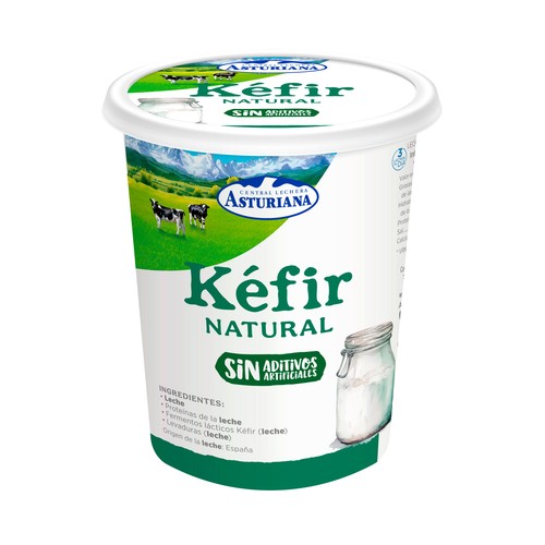 CENTRAL LECHERA ASTURIANA Kéfir de sabor suave elaborado en 24 horas Flor de Burgos 400 g.