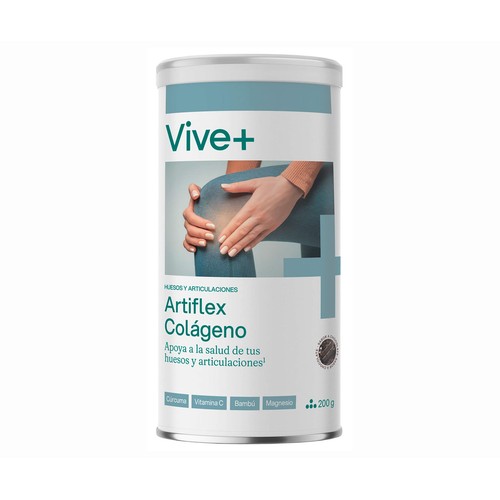 VIVE+ SALUD Y VIDA Colágeno con cúrcuma sabor chocolate VIVE + SALUD Y VIDA 200 g.