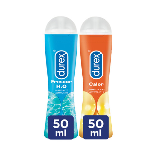 DUREX Pack de 2 geles lubricantes íntimos uno con efecto frio y otro con efecto calor DUREX.