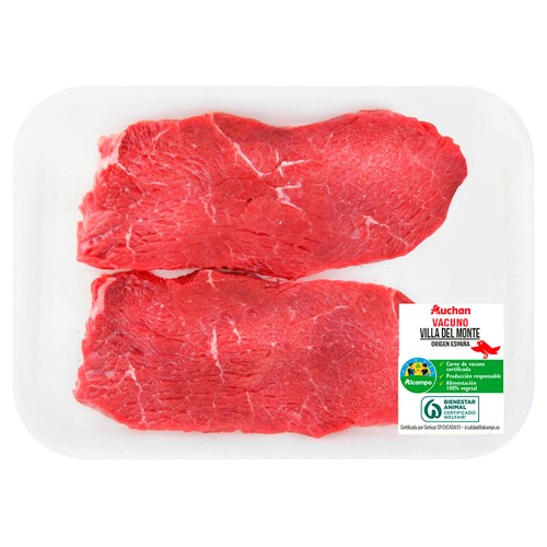 ALCAMPO CULTIVAMOS LO BUENO Filetes de 1ª A de vacuno Villa del monte, ideales para plancha o freir.