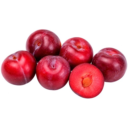 Ciruelas rojas al peso.