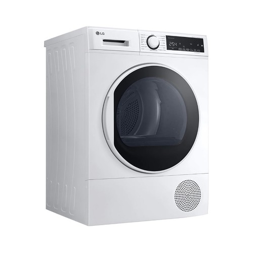Secadora por condensación con bomba de calor LG RH80T2AP6RM, capacidad de secado: 8KG, clasificación energética: A++, H: 85cm, A: 60cm, F: 61cm.