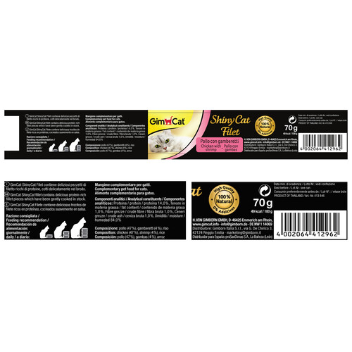 GIM CAT Alimento gatos húmedo GIM CAT 70 g.