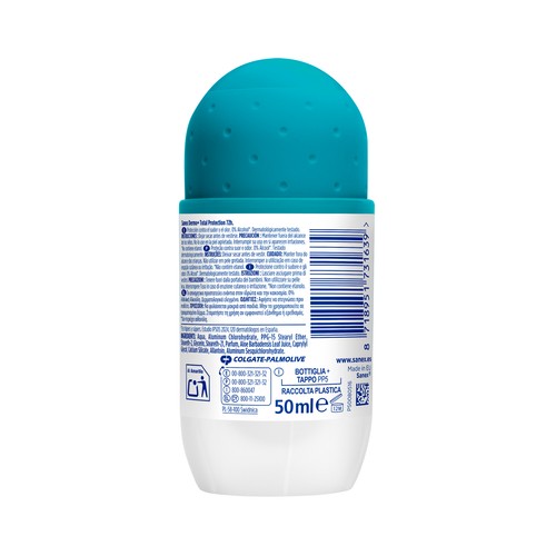 SANEX Dermo+ total protection Desodorante roll on para mujer antitranspirante hasta 72 horas 50 ml.