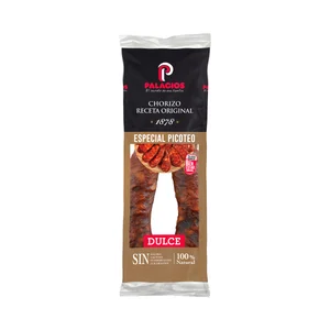 PALACIOS Chorizo dulce receta original, especial para picoteo PALACIOS 450 g.