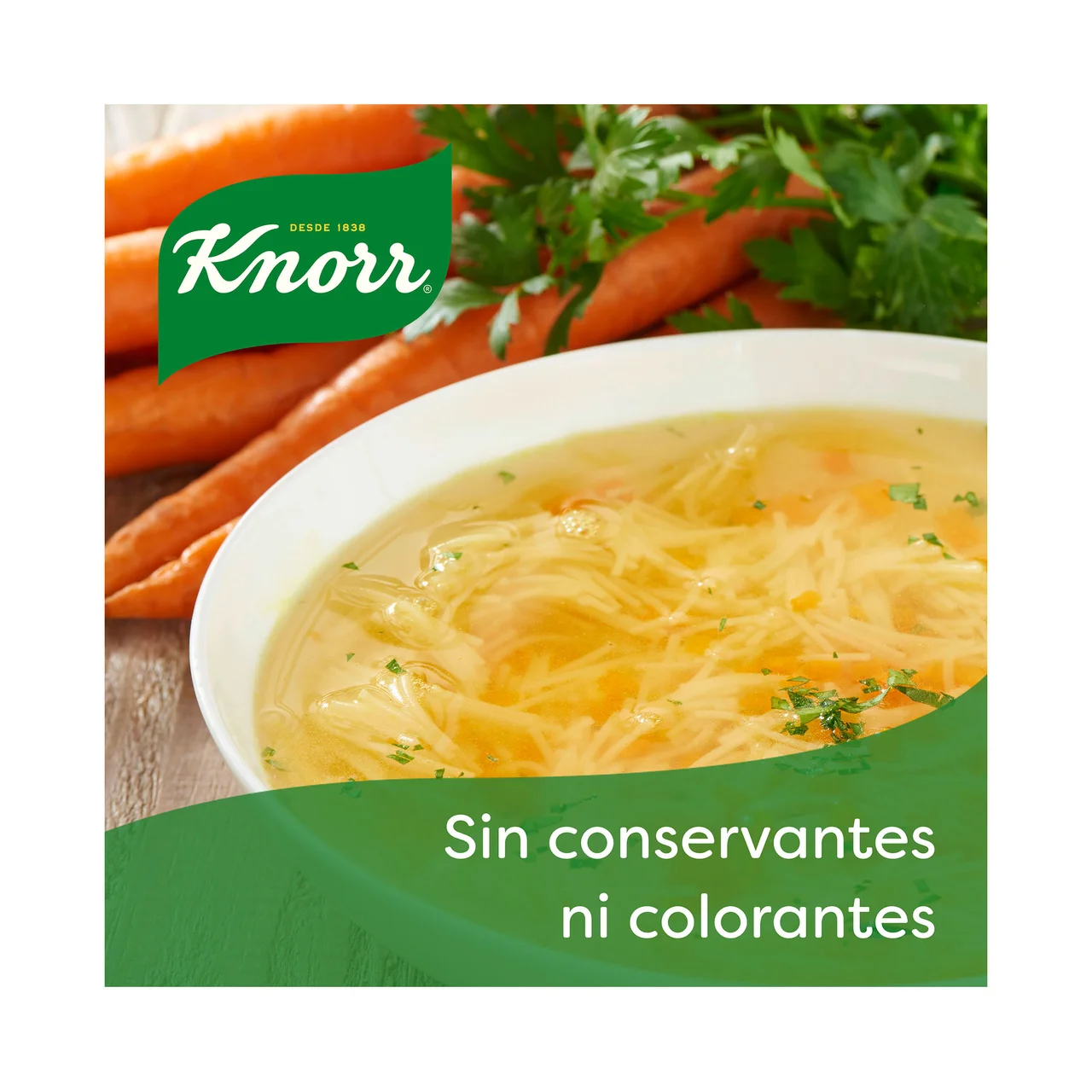 Sopa de pollo con fideos sobre de 63 g.