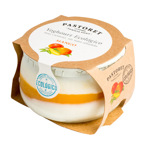 PASTORET Yogur de mango ecológico PASTORET, 135 g.