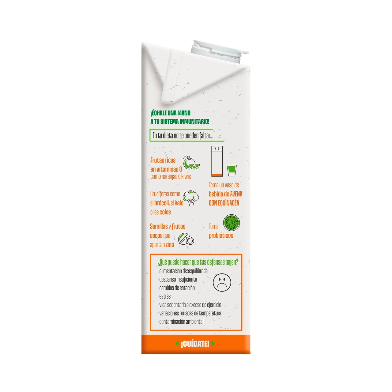 SORIA NATURAL Defensas Bebida vegetal ecológica de avena con equinácea 1 l