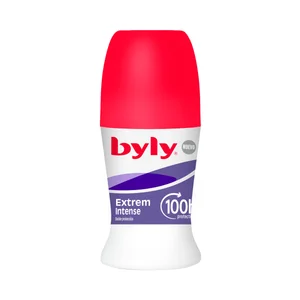 BYLY Extreme intense Desodorante roll on para mujer antitranspirante hasta 100 horas 50 ml.
