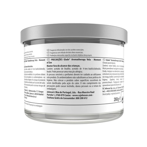 GLADE Vela ambientador Moment of Zen (lavanda + sándalo) GLADE AROMATHERAPY 260 g.