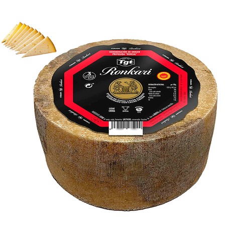 Queso DOP roncal viejo leche cruda RONKARI. - Trozo