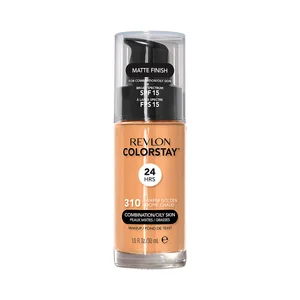 REVLON Colorstay Tono 310 Warm golden Base de maquillaje para piel mixta a grasa con FPS 15, 30 ml.
