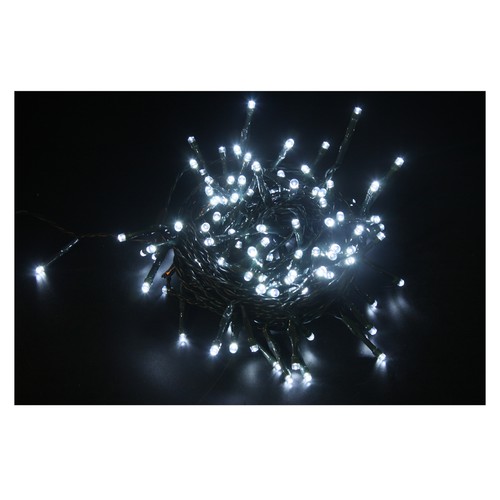 Guirnalda solar de 150 luces LED color blanco puro, 8 funciones, ACTUEL.
