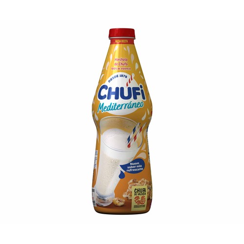 Horchata de chufa con denominación de origen Chufa de Valencia CHUFI Mediterráneo 1 L.