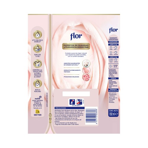 FLOR Suavizante concentrado delicado - 87 lavados.