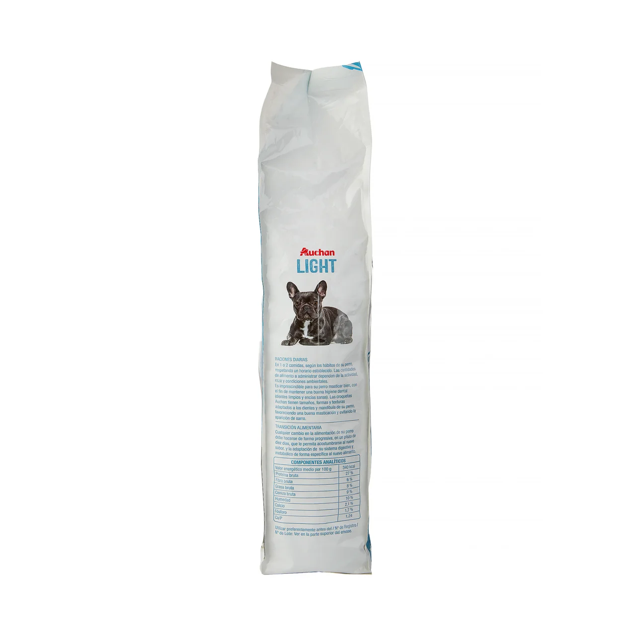 PRODUCTO ALCAMPO Pienso para perros a base de carne y arroz light 4 kg.