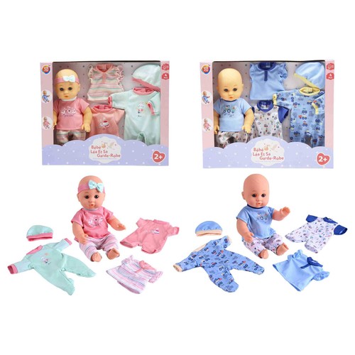 Mi Bebe 30 Cm Con Tres Vestidos Extra ONE TWO FUN ALCAMPO