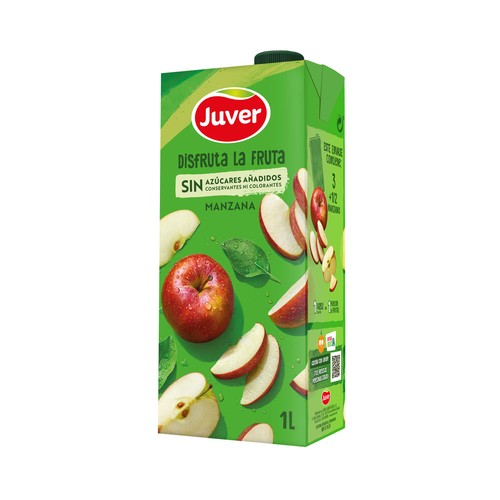 JUVER Néctar sin azúcar añadido de manzana 1 l.