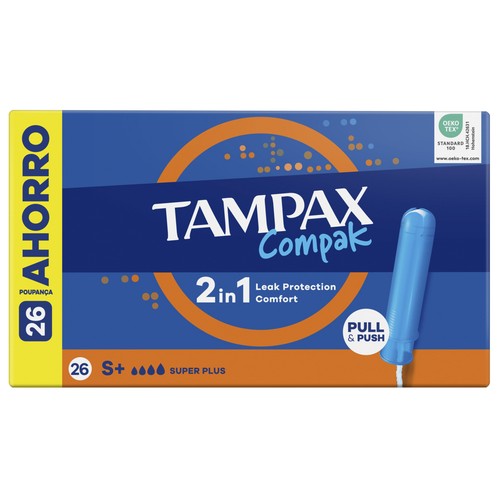 TAMPAX Compak Tampones supler plus con aplicador 26 uds.