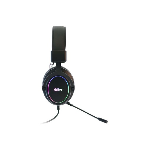 Auriculares gaming tipo diadema QILIVE con cable y micrófono.