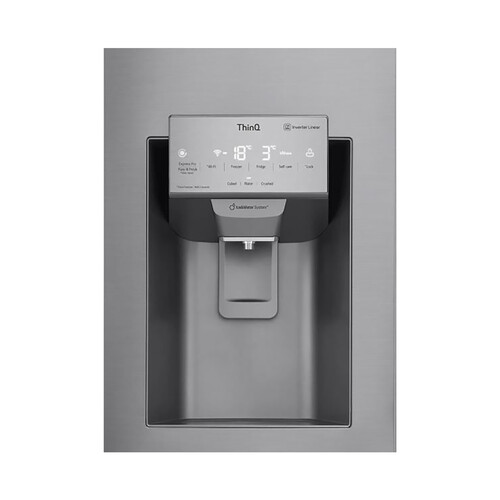 Frigorífico americano LG GML844PZ6F NO FROST, clasificación energética: F, H: 178,7cm, A: 83,6cm, F: 73,5cm, dispensador agua/hielo, capacidad total: 506L.