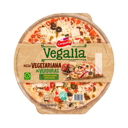 CAMPOFRÍO Pizza de verduras asadas y queso CAMPOFRÍO Vegalia 360 g.