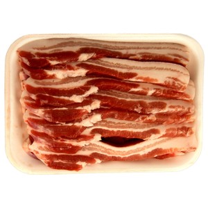 Imagen de Panceta fresca de cerdo blanco cortada en filetes