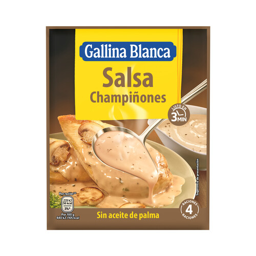 GALLINA BLANCA Salsa de champiñones sobre de 24 g.