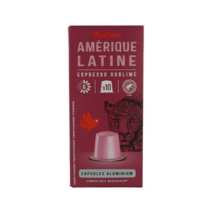 ALCAMPO GOURMET Café molido de tueste natural de América Latina, intensidad 8, en cápsulas ALCAMPO GOURMET 10 uds. 52 g.