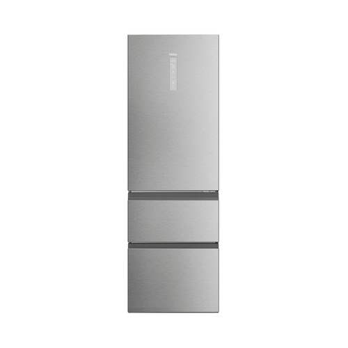 Frigorífico combi HAIER HTW-3618ENMG, 185 cm, No Frost, Inox, Clase E, H: 185cm A: 59,5cm, F: 66,7cm, capacidad total: 360L.