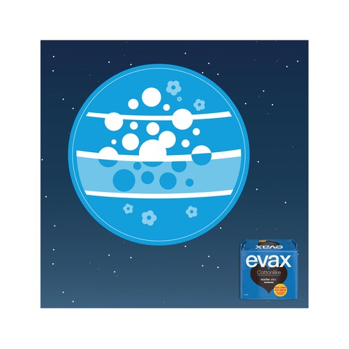 EVAX Compresas de noche con alas EVAX Cottonlike 18 uds.