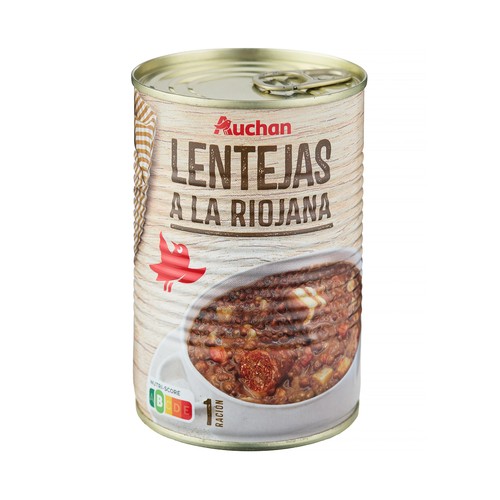 PRODUCTO ALCAMPO Lentejas a la riojana lata de 430 g