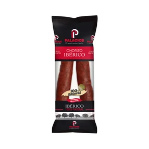 PALACIOS Chorizo ibérico 100% natural, sin conservantes ni colorantes PALACIOS 200 g.