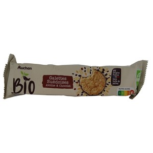 Imagen de PRODUCTO ALCAMPO Galletas suecas de copos de avena y chocolate negro ecológico 131 g.