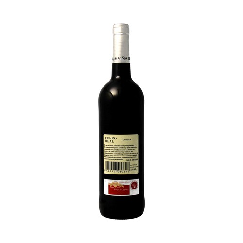 FUERO REAL  Vino tinto crianza con D.O. Ribera del Duero FUERO REAL botella de 75 cl.