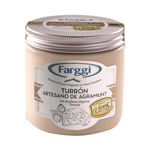 Imagen de FARGGI Tarrina de helado de turrón artesado de Agramunt con avellana negreta tostada 450 ml.