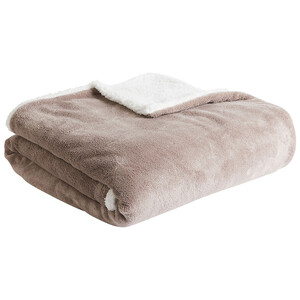 Plaid de coralina y borreguito individual, 240g/m², ACTUEL.