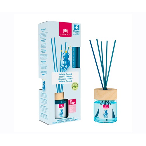 CRISTALINAS Varillas 0% alcohol Bebé y colonia CRISTALINAS 35 ml.