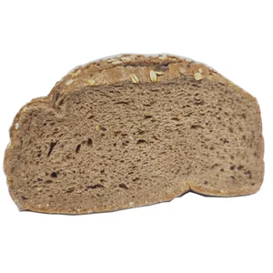 Media hogaza de pan con copos de avena.