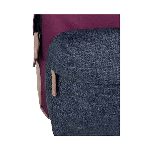 Mochila bicolor azul y burdeos con capacidad para 20L, AIRPORT ALCAMPO.