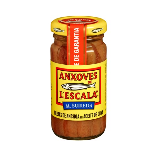 L"ESCALA Filetes de anchoa en aceite de oliva L"ESCALA bote de 100 g.